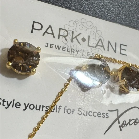 Park Lane Impressions Gold and Cocoa Brown Jewelry Set - Picture 2 of 3